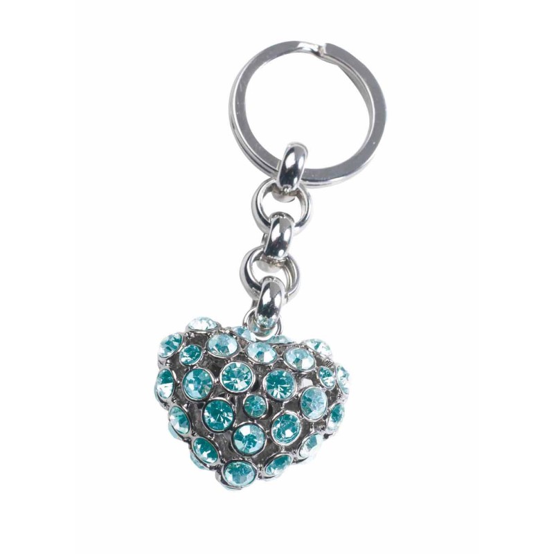 PORTACHIAVE CUORE TURCHESE