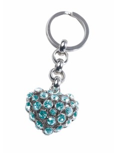 PORTACHIAVE CUORE TURCHESE
