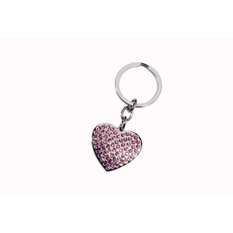 PORTACHIAVE A FORMA DI CUORE ROSA