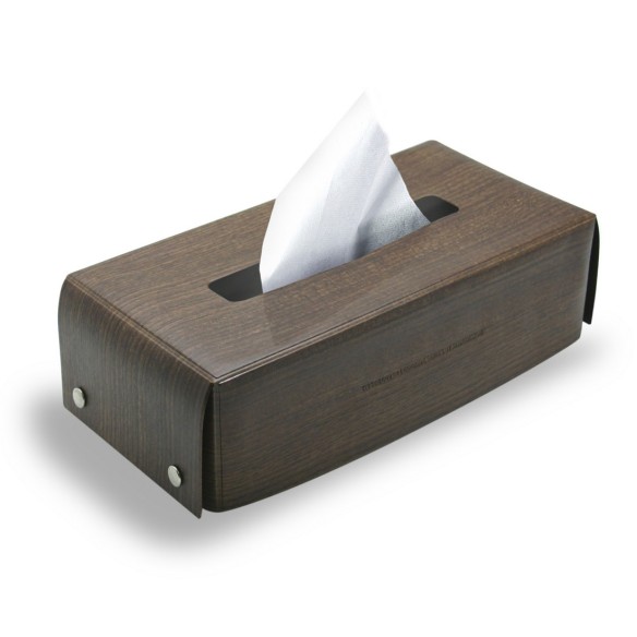 TISSUE COVER-Dark Wood