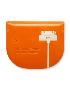 USB CABLE POUCH-Orange 2