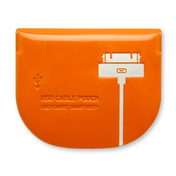 USB CABLE POUCH-Orange