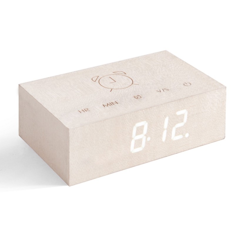FLIP CLICK CLOCK, White Maple