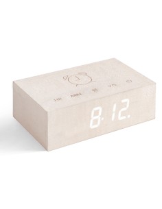 FLIP CLICK CLOCK, White Maple