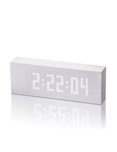 MESSAGE CLICK CLOCK, White / White Led 2