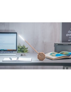 OCTAGON ONE RECHARGEABLE DESK LIGHT, Maple 2