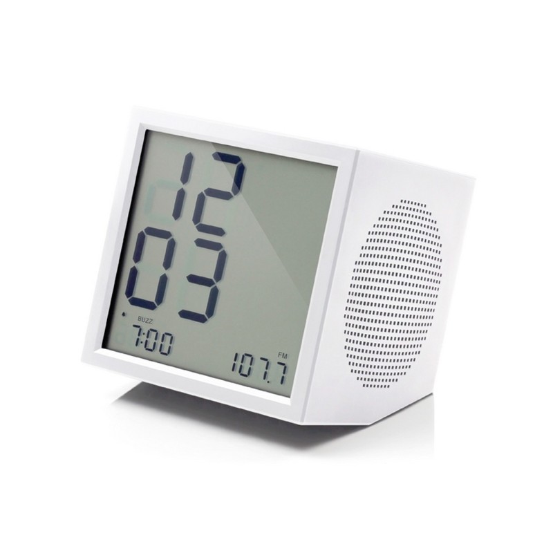 PRISM CLOCK RADIO    White