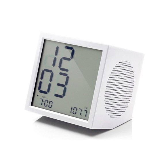 PRISM CLOCK RADIO    White