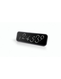 SCRIPT CLOCK LARGE Nera (negative display)