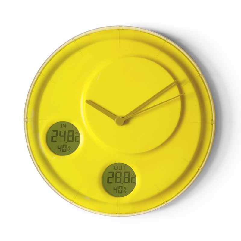 FLOW WALL CLOCK New Yellow