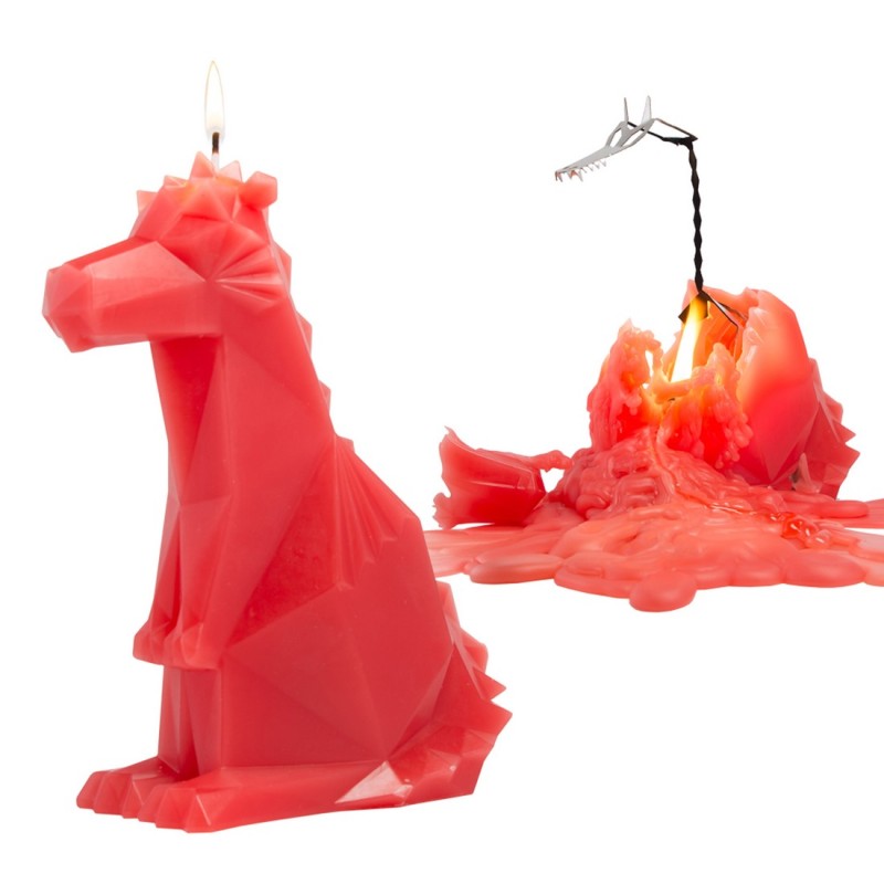 PYROPET DREKI CANDLE, Red
