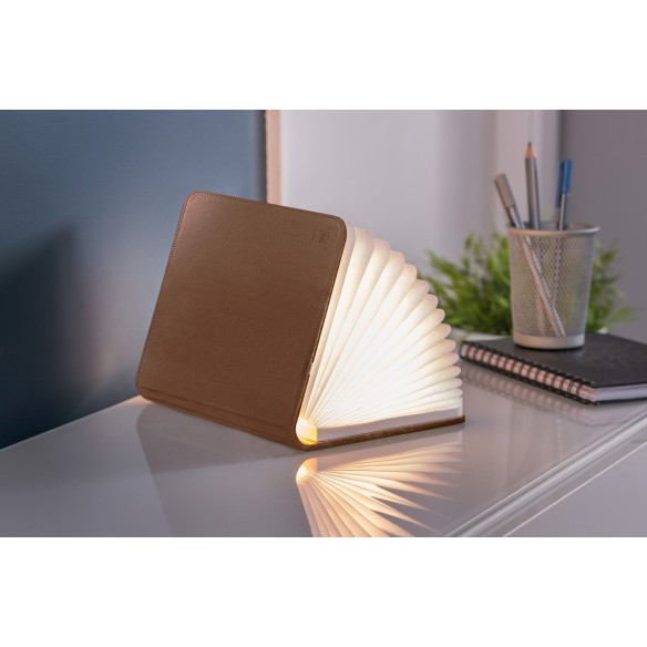 SMART BOOK LIGHT, Large Brown Leather
