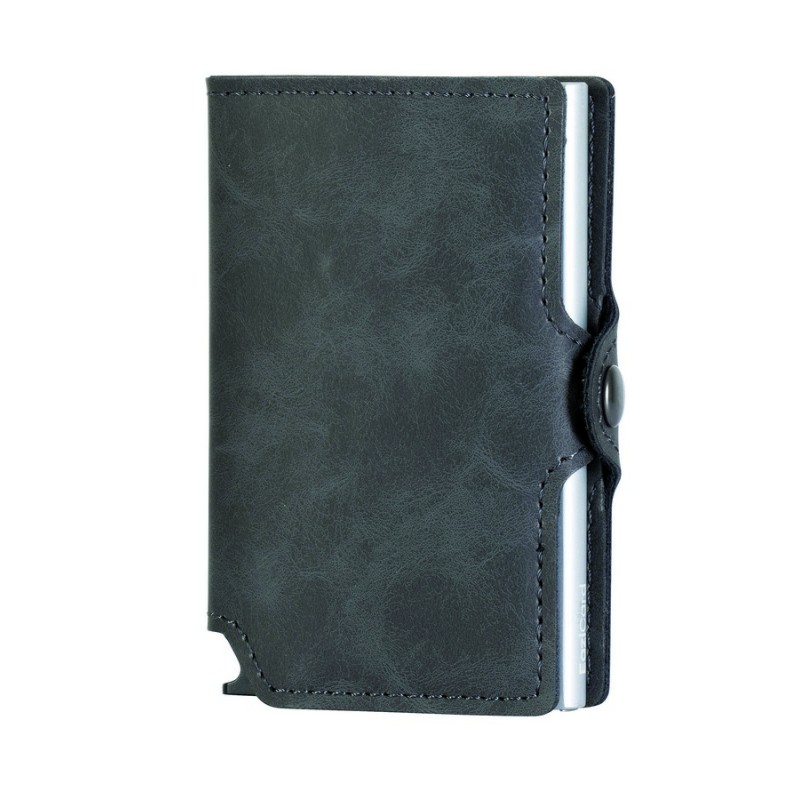 PORTA CARTE EAZICARD PELLE SINTETICA, Grey/Silver