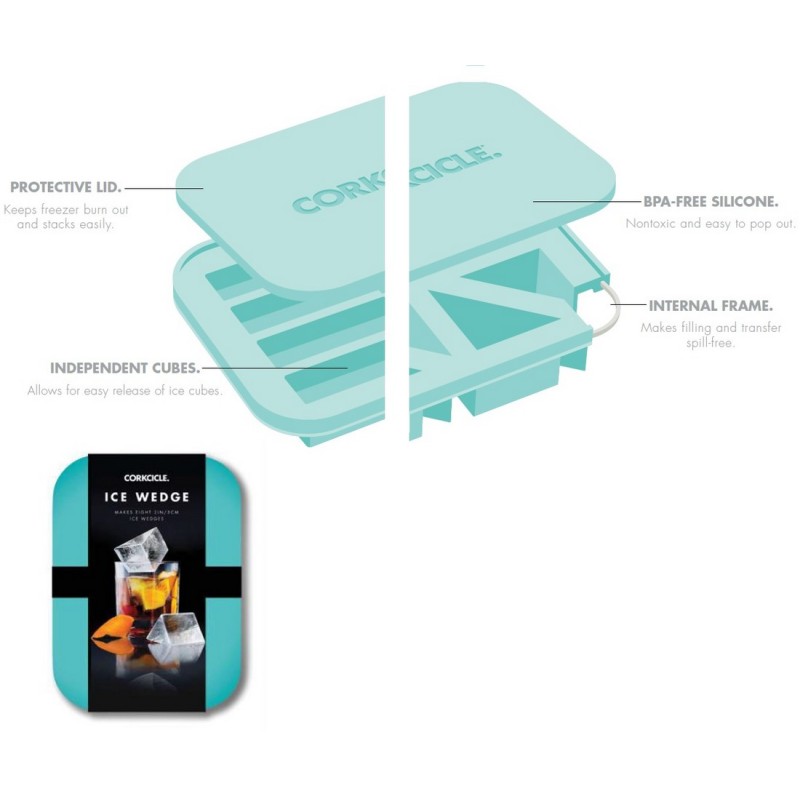 VASCHETTA CUBETTI DA GHIACCIO, TURCHESE