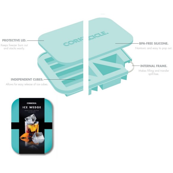 VASCHETTA CUBETTI DA GHIACCIO, TURCHESE