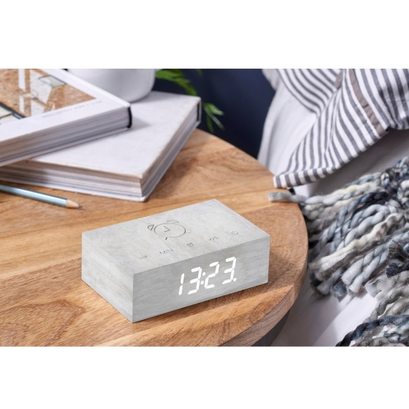 FLIP CLICK CLOCK, White Birch