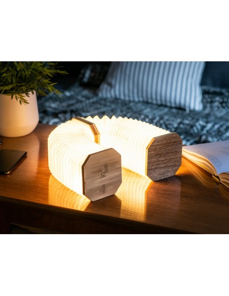 SMART ACCORDION LAMP, natural bamboo wood