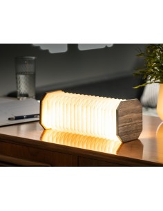 SMART ACCORDION LAMP, natural walnut wood