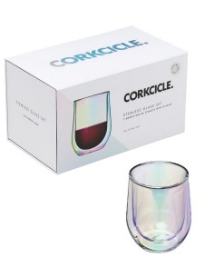 BICCHIERE IN VETRO STEMLESS, CONF. 2 pz, PRISM