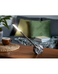 OCTAGON ONE RECHARGEABLE DESK LIGHT, Black Marble 2