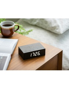 FLIP CLICK CLOCK, Black Wood effect 2